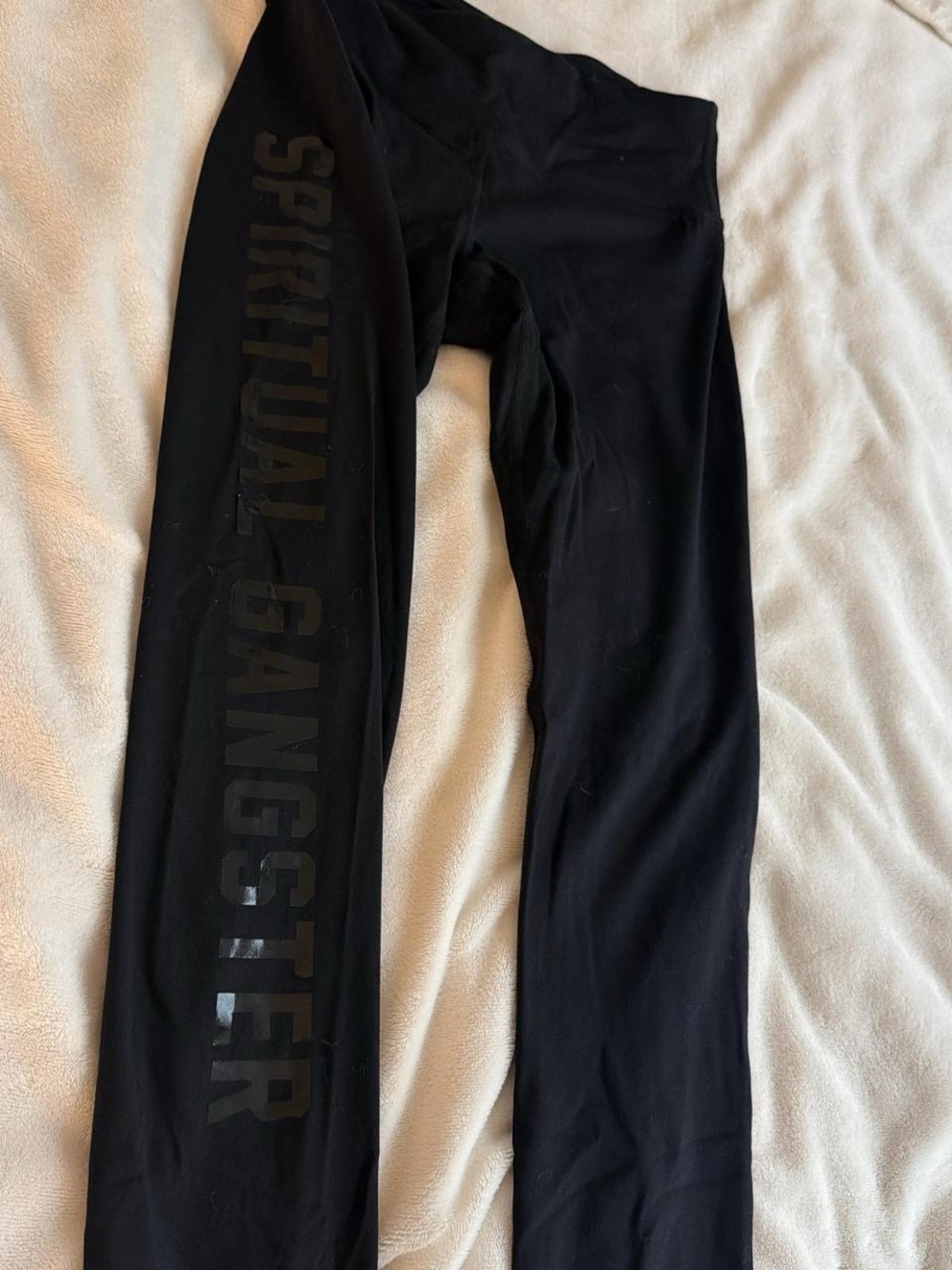 Women’s Black 'Spiritual Gangster' Logo Pants